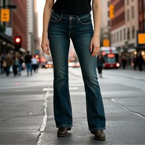 Y2K ANTIK DENIM Low Rise Boot Cut Jean in Dark Wash 26